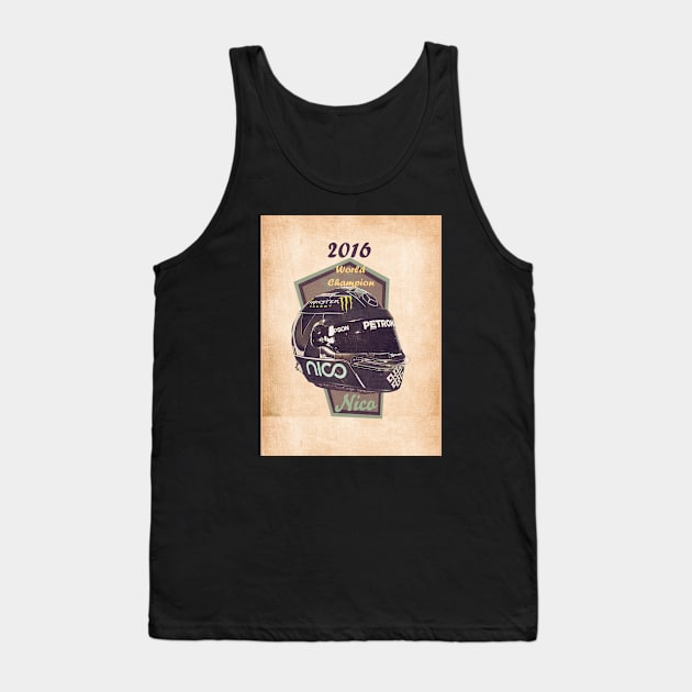 2016 Nico Rosberg Tank Top by Popcult Posters